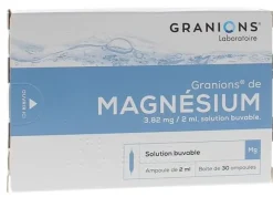 Granions de Magnésium 3,82 mg – 30 ampoules de 2 ml