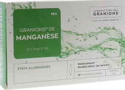 Granions de manganèse 0,1mg - Boîte de 30 ampoules de 2ml
