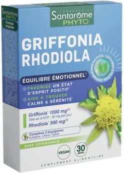 Griffonia Rhodiola Santarome - boîte de 30 gélules