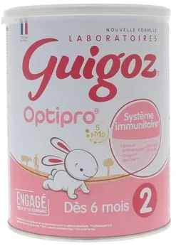 Guigoz optipro lait 2ème âge dès 6 mois - pot de 780 g