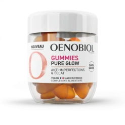 Gummies Pure Glow anti-imperfections & éclat Oenobiol - pot de 60 gummies