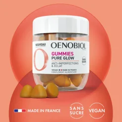 Gummies Pure Glow anti-imperfections & éclat Oenobiol - pot de 60 gummies
