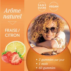Gummies Solaire 2 en 1 préparateur & autobronzant Oenobiol - pot de 60 gummies