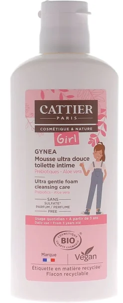 Gynea Girl Mousse ultra douce toilette intime bio Cattier - flacon de 150 ml