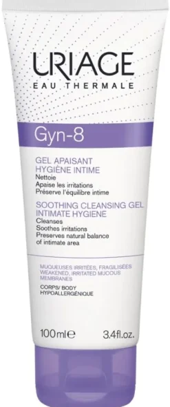 Gyn-8 toilette intime gel apaisant Uriage - tube de 100 ml