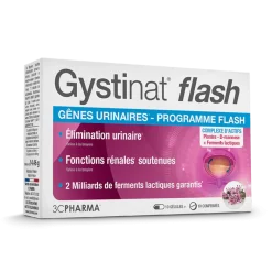 Gystinat Flash 3C Pharma - boîte de 10 gélules + 10 comprimés