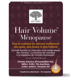 Hair volume ménopause New Nordic - boite de 30 comprimés