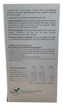 Harmoline Cysticalm flash goût fruits rouges Lescuyer - boîte de 10 sticks
