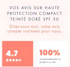 Haute Protection Compact SPF 50 Doré Avène - Poudrier de 10 g