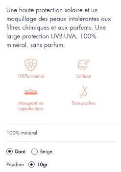 Haute Protection Compact SPF 50 Doré Avène - Poudrier de 10 g