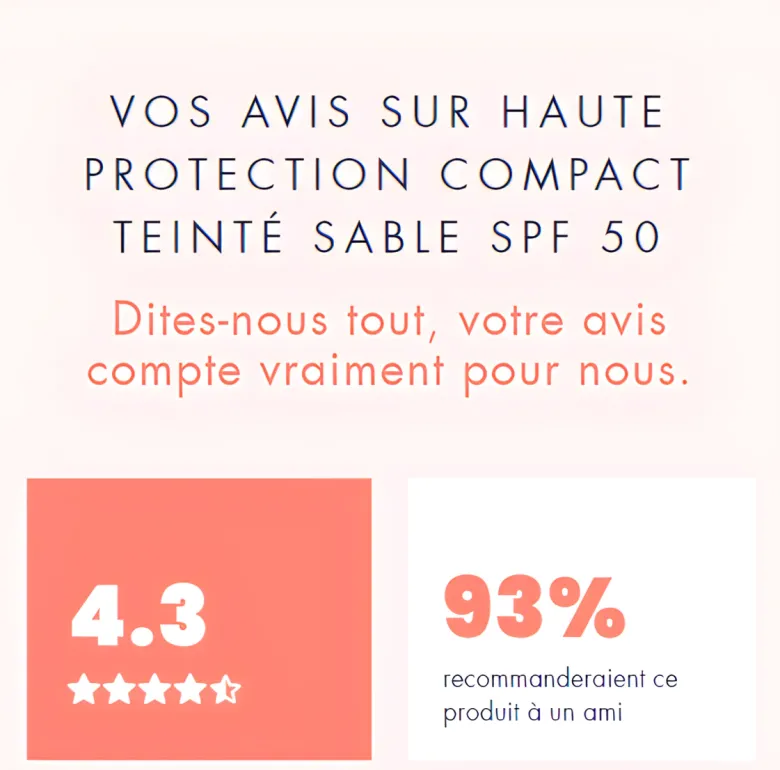 Haute Protection Compact SPF 50 Sable Avène - Poudrier de 10 g
