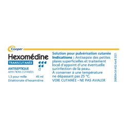 Hexomedine transcutanée 1,5/1000 solution pour application locale - flacon de 45 ml