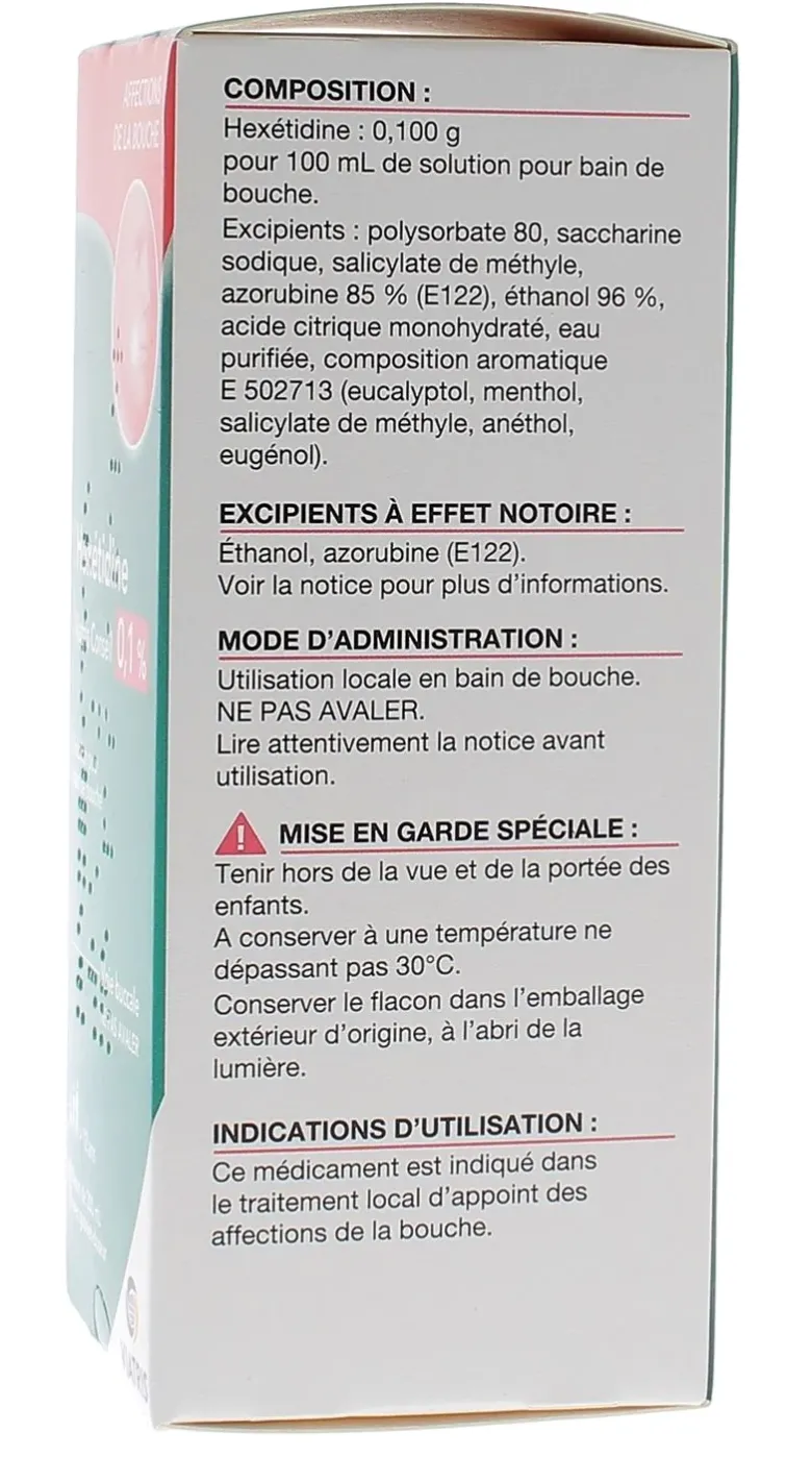 Hexétidine 0,1% Mylan - flacon de 200ml
