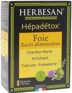Hépadétox Herbesan - boîte de 30 gélules