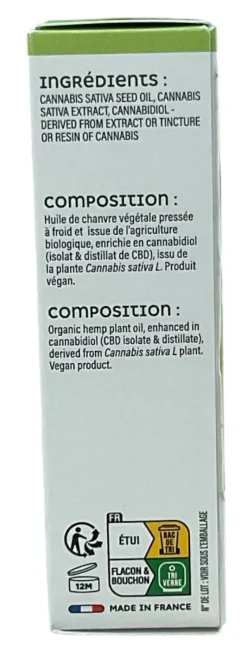 Huile CBD chanvre 10% 950mg Stilla - flacon de 10ml