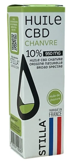Huile CBD chanvre 10% 950mg Stilla - flacon de 10ml