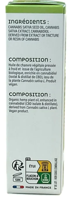 Huile CBD chanvre 20% 1900mg Stilla - flacon de 10ml
