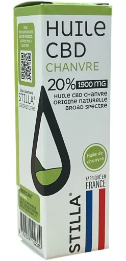 Huile CBD chanvre 20% 1900mg Stilla - flacon de 10ml