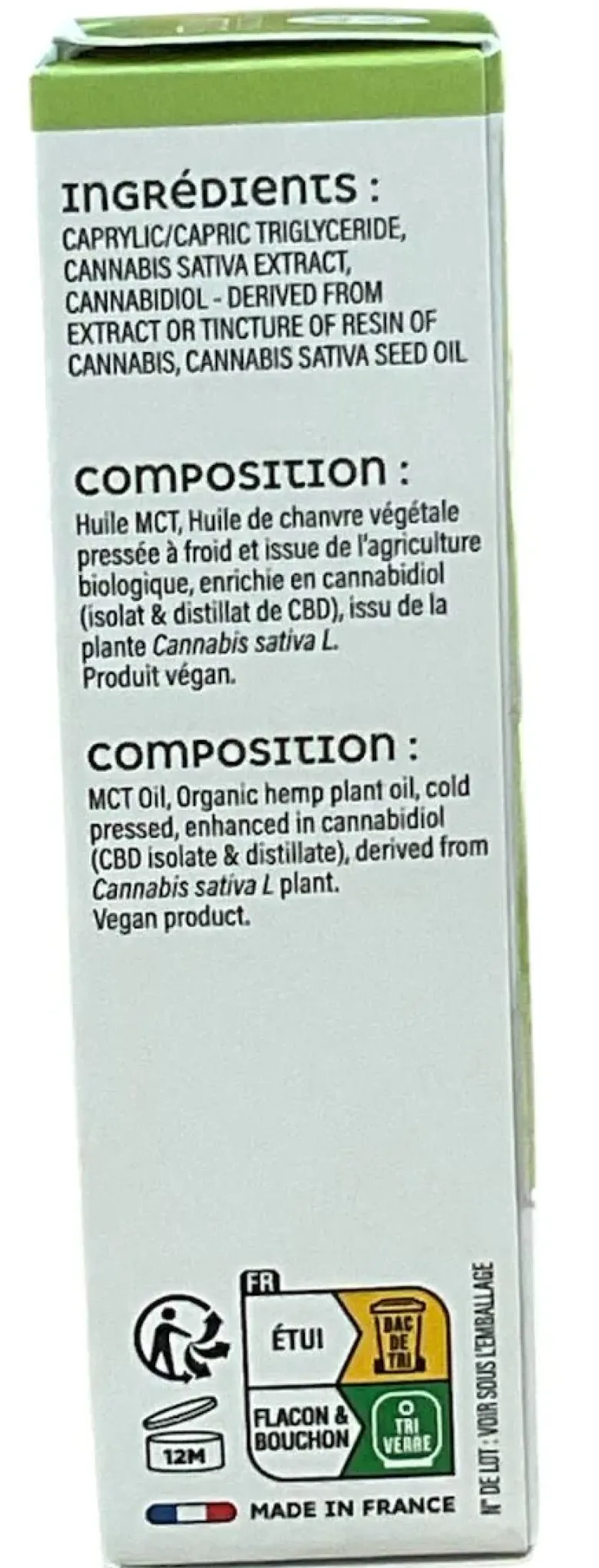 Huile CBD chanvre 40% 3800mg Stilla - flacon de 10ml