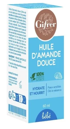Huile d'amande douce bébé Gifrer - flacon de 60ml