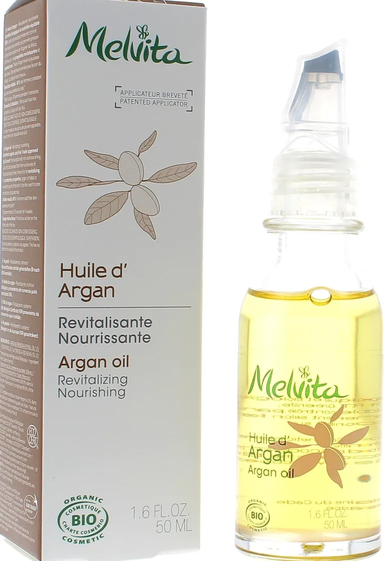 Huile d'argan équitable bio Melvita - flacon goutte à goutte 50 ml