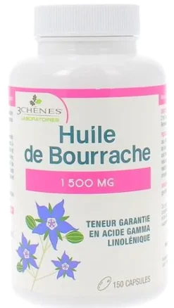 Huile de Bourrache Capital Jeunesse Les 3 Chênes - boîte de 150 capsules