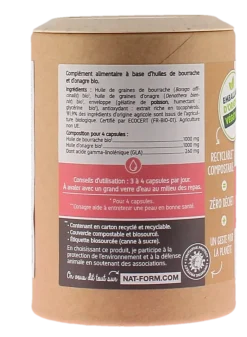 Huile de bourrache/onagre Ecoresponsable Nat&Form