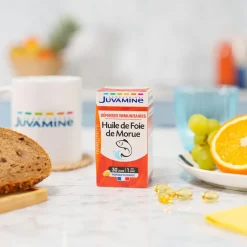 Huile de Foie de Morue Défenses Immunitaires Juvamine - boîte de 30 gélules