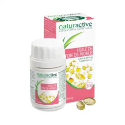 Huile de foie de morue Naturactive - boîte de 60 capsules