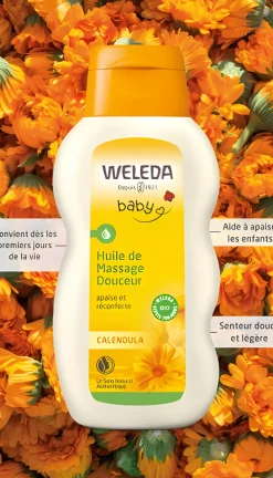 Huile de massage douceur Weleda bébé - tube de 200 ml