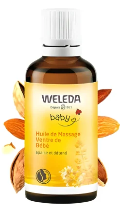 Huile de massage ventre de bébé Weleda - flacon de 50 ml