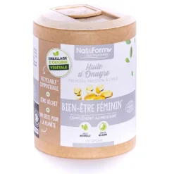 Huile d'onagre Ecoresponsable Nat&Form - Boite de 120 capsules