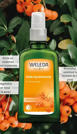 Huile dynamisante à l'argousier Weleda - Flacon de 100 ml