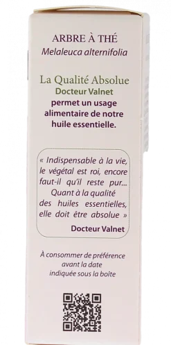 Huile essentielle Arbre à thé (Tea Tree) Bio Dr Valnet - flacon de 10 ml