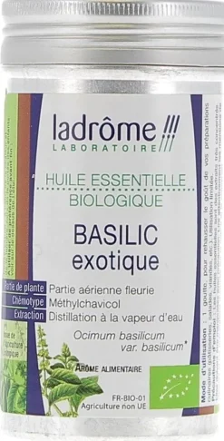 Huile essentielle basilic exotique Bio Ladrôme - flacon de 10 ml