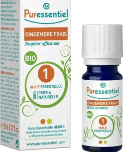 Huile essentielle bio gingembre frais Puressentiel - flacon de 5 ml