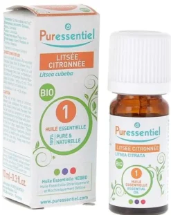 Huile essentielle bio Litsée citronnée Puressentiel - flacon de 10ml