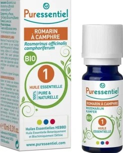 Huile essentielle bio romarin à camphre Puressentiel - flacon de 10 ml