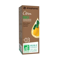 Huile essentielle Citron bio n°03 Arkopharma - flacon de 10 ml