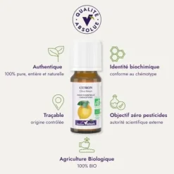 Huile essentielle Citron Bio Dr Valnet - 10 ml