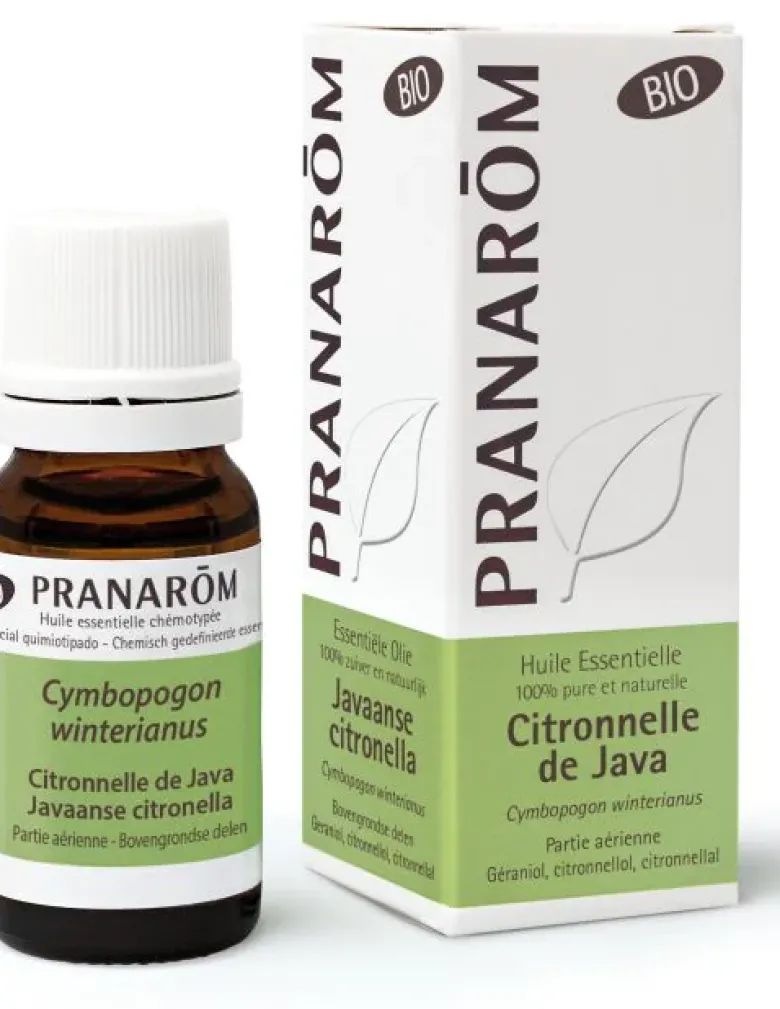 Huile essentielle Citronnelle de Java bio Pranarom - flacon de 10 ml