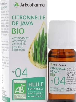 Huile Essentielle Citronnelle de Java Bio n°04 Arkopharma - flacon de 10 ml