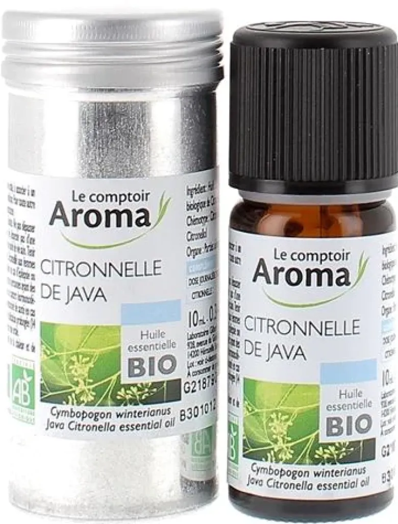 Huile essentielle de Citronnelle de Java Le comptoir Aroma - flacon de 10 ml