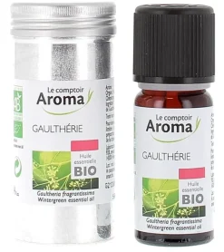 Huile essentielle de Gaulthérie Bio Le comptoir Aroma - flacon de 10 ml