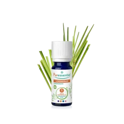 Huile essentielle de Lemongrass bio Puressentiel - flacon de 10 ml