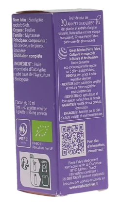 Huile essentielle d'Eucalyptus Radié BIO Naturactive - flacon de 10ml