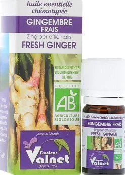 Huile essentielle Gingembre frais Bio Dr Valnet - flacon de 5 ml