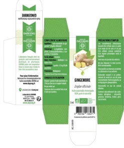 Huile essentielle Gingembre bio Dayang - flacon de 5ml