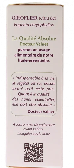 Huile essentielle Giroflier (Clou de) Bio Dr Valnet - 5 ml