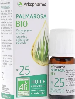 Huile Essentielle Palmarosa Bio n°25 Arkopharma - flacon de 5 ml